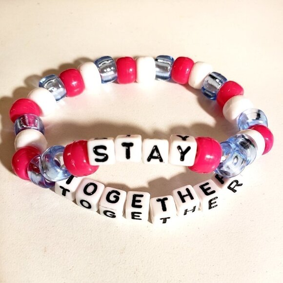 Rave Together Stay Together Couples Kandi Bracelet Set - Picture 3 of 5